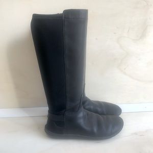 Vivobarefoot Black Leather Knee High Ryder Boots